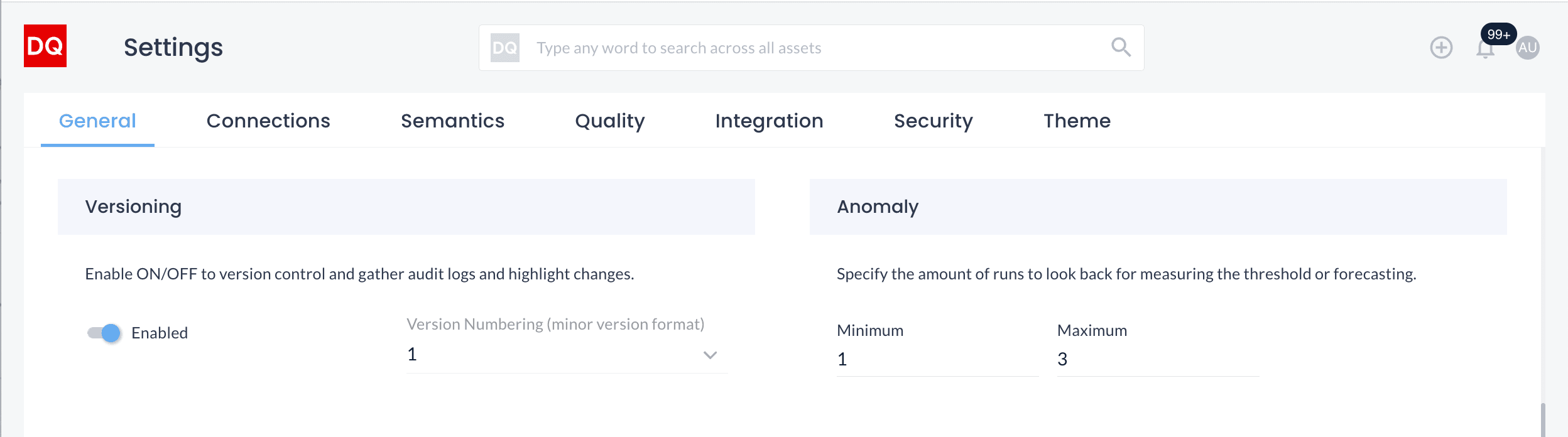 Evaluation window configuration